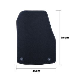 Car Lux OCCOP0008 Juego de Alfombrillas a Medida Opel Astra H Twintop Cabrio 2006-2011 Velour Antideslizante Emblema Bordado Anclajes Originales