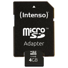 Intenso 3413450 Tarjeta MicroSDHC de 4GB Clase 10 25MB/s con Adaptador SD
