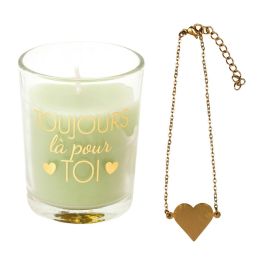 Home Deco Factory Vela Perfumada con Joya Sorpresa Colección Bougie Jazmín Flores Primavera Magnolia