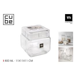 La Mediterranea Tarro Vidrio Cube 800Ml 11.5 x 11.4 x 11.4 cm (12 Unidades) Precio: 19.59000043. SKU: B17YAK7VWW