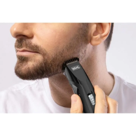 Wahl 5606-508 Cortabarbas Mustach&Beard con Precisión de 2-12mm y Cuchillas de Carbono Autoafilables, Ideal para Viajar
