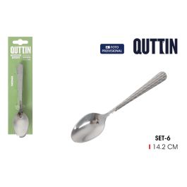 Inde Set de 6 Cucharas de Postre Moma, Acero Inoxidable 1.5 mm, 14.2x3.2 cm (12 Cajas)