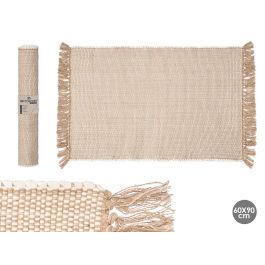 Giftdecor Alfombra Artesanal Beige Natural 60x90 cm Poliéster Algodón 1100 gsm (8 Unidades) Precio: 45.8900002. SKU: B1GS7DY43F
