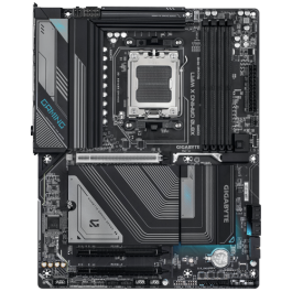Gigabyte Placa Base X870 GAMING X WIFI7 - Compatible con AMD Ryzen 9000, 16+2+2 fases VRM, DDR5 hasta 8000MHz, Wi-Fi 7, 2.5GbE LAN, USB 3.2 Gen 2x2, Ref. 9MX87GX7-00-10