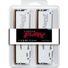 Kingston FURY Beast 64GB (2x32GB) 6000MT/s DDR5 CL36 Kit RGB Blanco para gaming y rendimiento EXPO