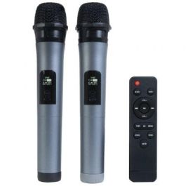 Fonestar Sing - Barra de Sonido Portátil Bluetooth 30W con Karaoke, Micrófonos Inalámbricos y USB