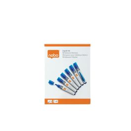 Rotulador Nobo Para Pizarra Blanca Tinta Liquida Punta Conica 3 mm Azul Caja De 10 Unidades