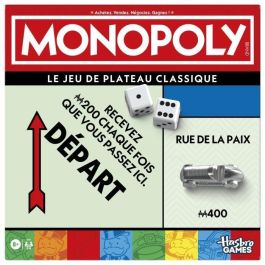 Monopoly clásico, juego de mesa, con caja de almacenamiento y peones grandes, de 2 a 6 jugadores, versión FR, a partir de 8 años, Monopoly clásico, juego de mesa, con caja de almacenamiento y peones grandes, de 2 a 6 jugadores, versión FR, a partir de 8 años,