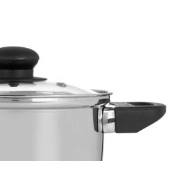 Cacerola inducción 18 cm con tapa de cristal Kinvara - Acero inoxidable, 1.8 l (6 Unidades) Cacerola inducción 18 cm con tapa de cristal Kinvara - Acero inoxidable, 1.8 l (6 Unidades)