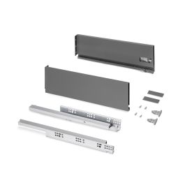 Emuca Cajón exterior Protone 30kg con guías de extracción total y cierre suave, Altura 131mm, profundidad 450mm, Acero, Gris antracita Precio: 29.49999965. SKU: B1ASDM6XZF