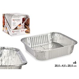 Kinvara Set 6 Bandejas Aluminio Cuadrada 20.5x20.5x6 cm Apto Horno (Set de 24) Precio: 33.94999971. SKU: S3606017