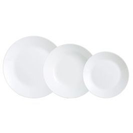 Luminarc Vajilla Zelie Opal 18 Piezas para 6 Personas Blanco Vidrio Templado Apto Lavavajillas y Microondas Fabricado en Francia Precio: 23.50000048. SKU: S2710478
