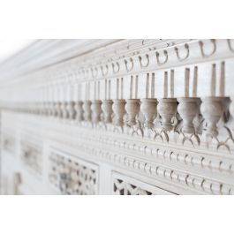 Giner y Colomer Aparador de Madera de Mango Blanco Envejecido 190 cm