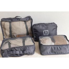 Numada Organizador de Maleta Gris Oscuro 8 Piezas Impermeable Multiusos Cremallera Doble Cursor Rejilla Visibilidad