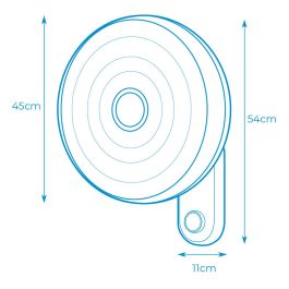 Edm Ventilador de Pared con Mando a Distancia, Blanco, 55W, Ø40cm, 3 Velocidades, Oscilante, Pantalla LED Edm Ventilador de Pared con Mando a Distancia, Blanco, 55W, Ø40cm, 3 Velocidades, Oscilante, Pantalla LED