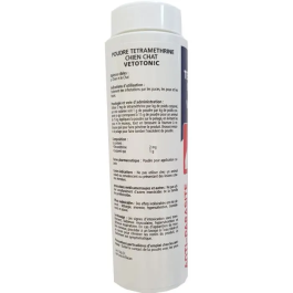 Vetocanis AGBTBIO000001 Polvo antipulgas y garrapatas de tetrametrina para perros y gatos