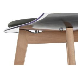 DKD Home Decor Silla Shenglong basics Urban Negro Natural Policarbonato Madera 47 x 81 x 54 cm