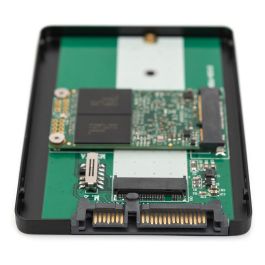 Digitus Adaptador 2.5" SATA M.2 o mSATA Caja Externa para SSD Color Negro