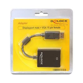 DeLOCK 61848 Adaptador DisplayPort 1.2 a VGA (ST-BU) Negro