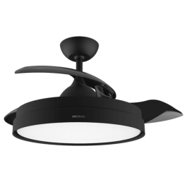 Cecotec EnergySilence Aero 4280 Ventilador de Techo con Aspas Retráctiles, Lámpara LED 3 Tonos, Función Invierno/Verano, 40W, 106cm, Negro Precio: 104.49999956. SKU: B1AL7DXWTN