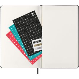 Moleskine DHB12WH3Y26 Agenda 2026 Semanal Horizontal, 12 Meses, Tapa Dura, L (13x21 cm), Negra con Goma Elástica