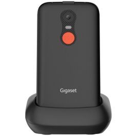 Gigaset GL595 Teléfono Concha para Personas Mayores Dual SIM Negro IP44 con Linterna 2.8"