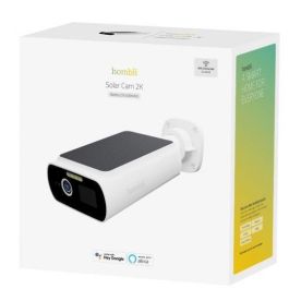 Hombli HBZC-0109 Cámara Solar Inteligente, Exterior, Inalámbrico, Blanco, IP66, Visión Nocturna, 2560x1440