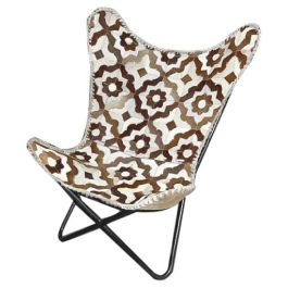 DKD Home Decor Sillón Colonial Marrón Blanco Piel Hierro 70x70x90 cm Precio: 113.89000007. SKU: B1A8AQYZ7E