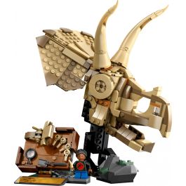 LEGO 76969 Jurassic World Fósiles de Dinosaurios: Cráneo de Triceratops - Set de Construcción para Niños 9 Años