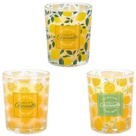 Home Deco Factory Vela Citronela Anti-mosquitos en Recipiente de Vidrio 6,5 cm Altura - 9 Horas de Combustión