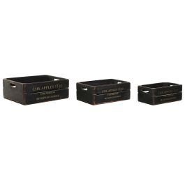 Caja Tradicional DKD Home Decor Negro 30 x 15 x 40 cm Set de 3 Precio: 39.99000027. SKU: B1DS3WCMTV