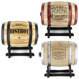 Totally Addict Dispensador Vino 5 L Barril Estilo Industriel con Bolsa Aluminio 3 L