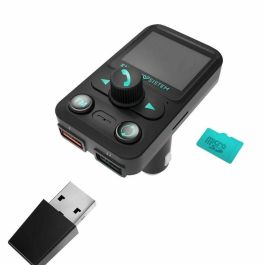 Energy Sistem 455249 Transmisor FM Coche Xtra Bluetooth, Pantalla LCD 1.4", USB, MicroSD, Manos Libres y Asistente Voz