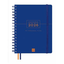 Finocam Agenda Tempus Espiral Doble 16 Meses Azul 2025-2026, Tapa Extradura con Cierre de Goma Precio: 15.79000027. SKU: B1FG9ZGC84