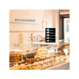 Archivo 2000 Pizarra Doble Cara Metacrilato Negro Base Madera A4 Vertical 40x210x330 mm