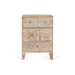 Giner y Colomer Mesita de Noche Hecha a Mano en Madera de Mango con 5 Cajones Precio: 314.5879. SKU: B1BADG7MRP