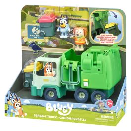 MOOSE 17170 Camión de Basura Bluey con figura Bluey, Señor de la Basura y 2 contenedores. +3 años