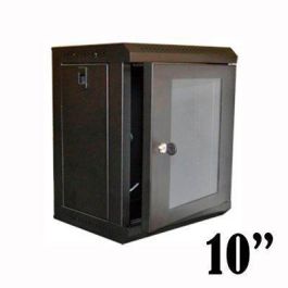 MicroConnect Armario mini mural de pared 10 pulgadas 7HU, puerta cristal, paneles desmontables, Negro RAL 9004 Precio: 90.49999948. SKU: S7808539