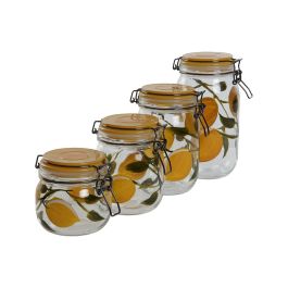 Bote Basicos DKD Home Decor Amarillo 11.3 x 21.7 x 11.3 cm Set de 4