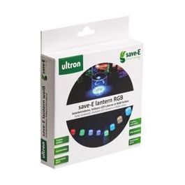 Ultron 185952 Linterna LED Solar RGB IPX7 Camping Multicolor Gancho Suspensión 90lm 6h