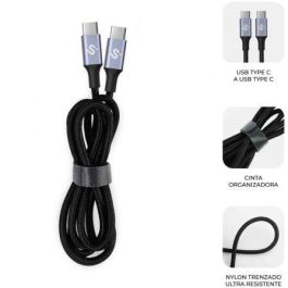 Cable USB-C a USB-C Subblim SUBCAB-C10002 2 m Negro Cable USB-C a USB-C Subblim SUBCAB-C10002 2 m Negro
