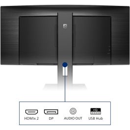 Philips 345B1C/00 Monitor Curvo de 34" WQHD (3440x1440), 100Hz, 4ms, USB-C, HDMI, DisplayPort, Negro