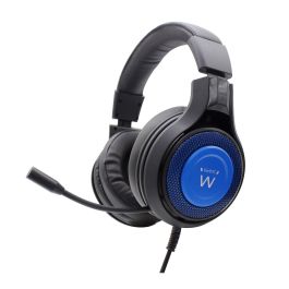 Ewent PL3322 Auriculares Gaming con Micrófono, Diadema Ajustable y Almohadillas Suaves, Altavoces 50 mm, Compatible con PC, PS4/5, Xbox One/S