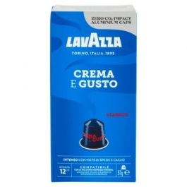 Lavazza Cápsula Crema e Gusto Clásico para Nespresso Caja 10 Uds Intensidad 12 Sabor Chocolate Negro Núm. artículo: 08672 Precio: 7.5000002. SKU: B1JKP285AG
