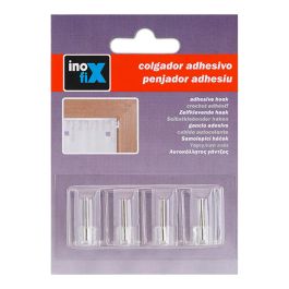 Colgador adhesivo visillos transparente 2042-0-000 (blister 4 unid.) inofix