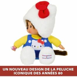 BANDAI SE205035 Peluche Monchhichi Hello Kitty Sentada 20 cm