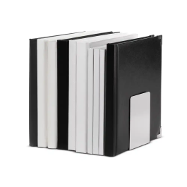 Maul Apoyalibros Metálico 100x80x100 mm Juego Aluminio Plateado Anodizado Resistente Arañazos Oficina Hogar