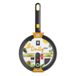 Bra Sartén Daily Pro Ø22 cm de Aluminio Fundido con Antiadherente Tricapa, Mango de Baquelita y Silicona, para Todas las Fuentes de Calor, Libre de PFOA, Apta para Lavavajillas