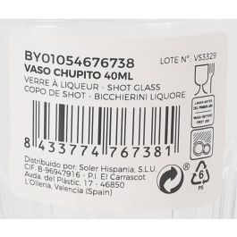 Vaso Chupito 40 ml La Mediterranea (24 Unidades) Vaso Chupito 40 ml La Mediterranea (24 Unidades)
