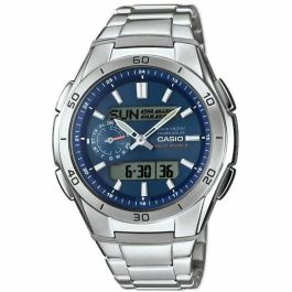 CASIO - Reloj de acero inoxidable - WAVECEPTOR - Gris Precio: 153.49999984. SKU: B1AAZTND38